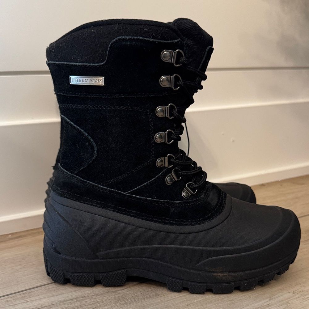 Field & Stream PAC Boot Winter Insulated Water Resistant Kid Boy Size 4 Black - Picture 3 of 10